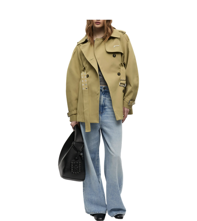 Trenchcoat mit Ballonärmeln