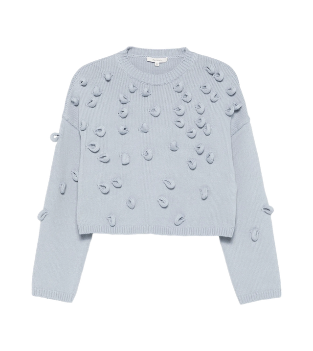 Pullover mit strukturiertem Pompon