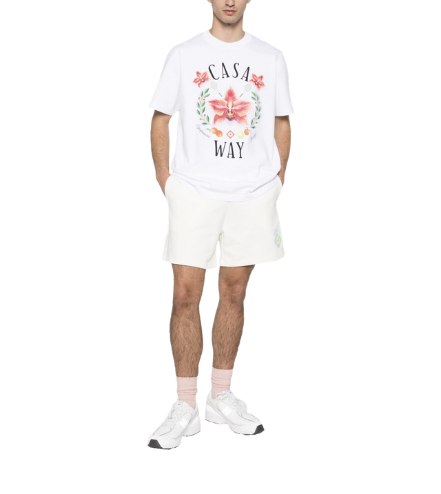 T-Shirt mit Orchideen-Print