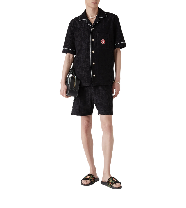 Monogram Towelling kurzarm Shirt