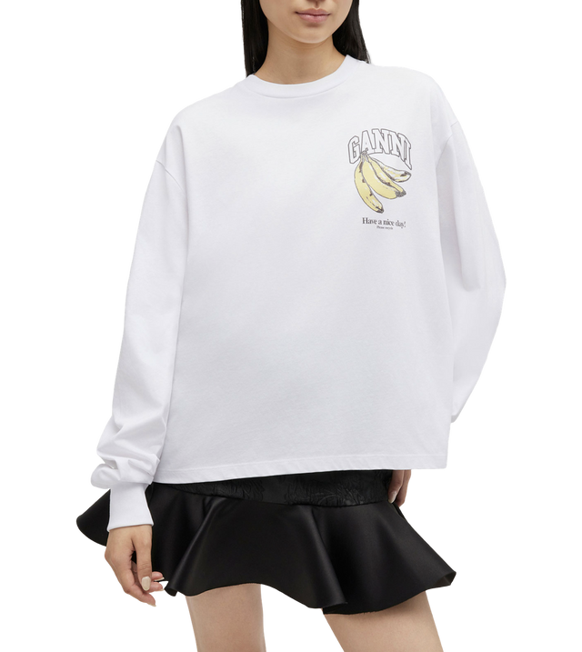 Langärmliges T-Shirt mit Früchteprint