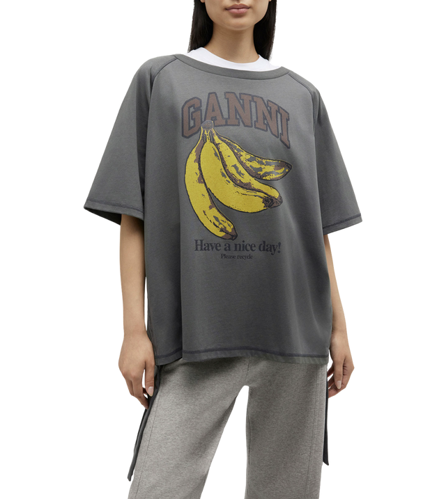 T-Shirt mit Bananen-Print