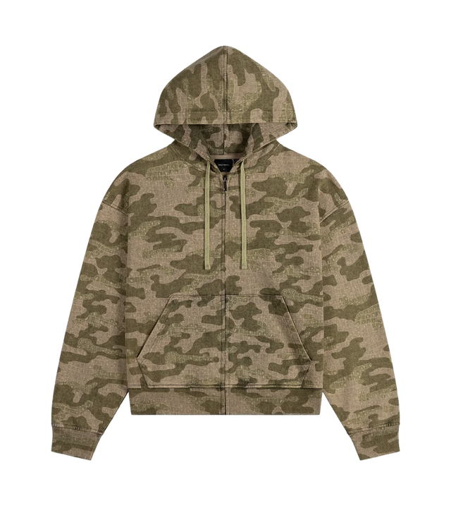 AOP Boxy Camo Zip up hoodie