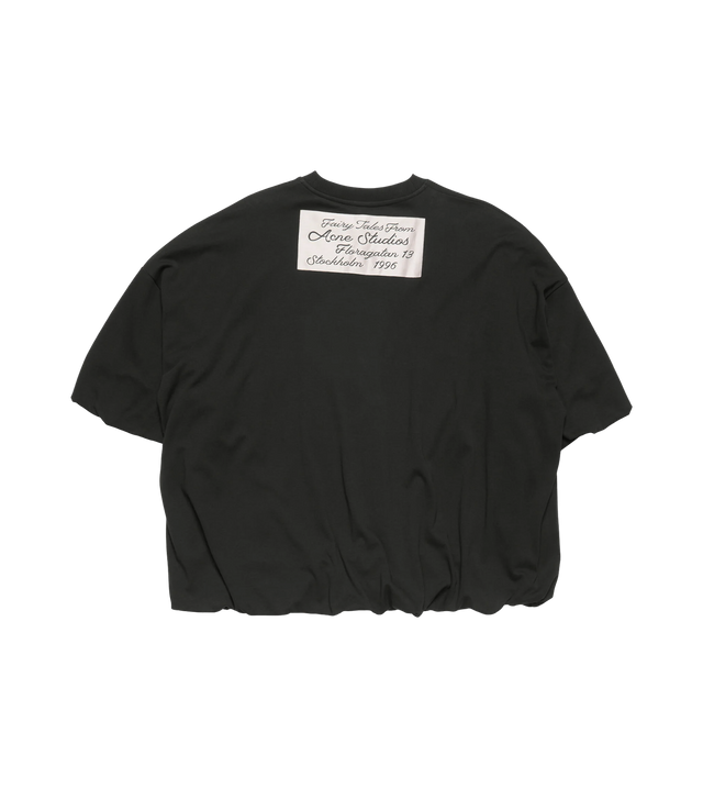 Boxy T-Shirt mit gerafftem Logo