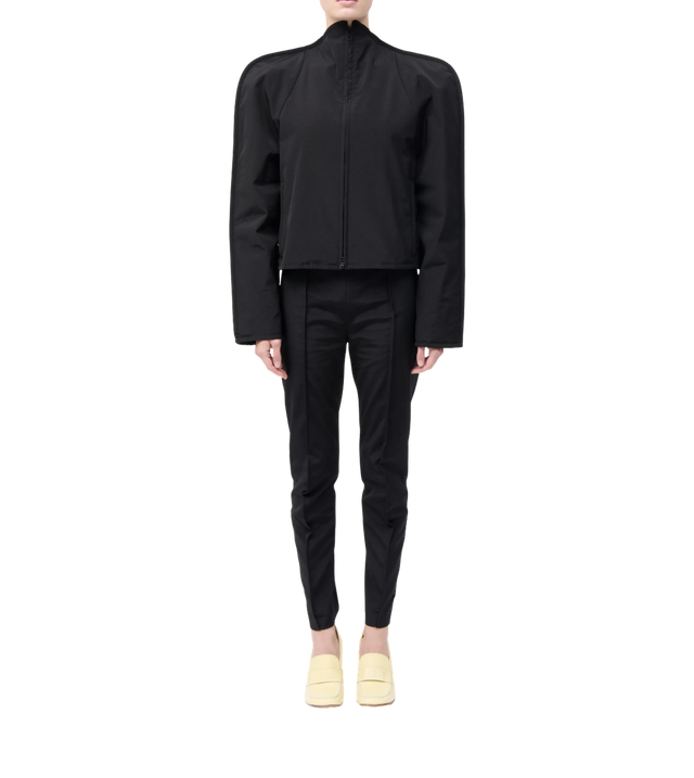 Cropped-Jacke mit Reißverschluss