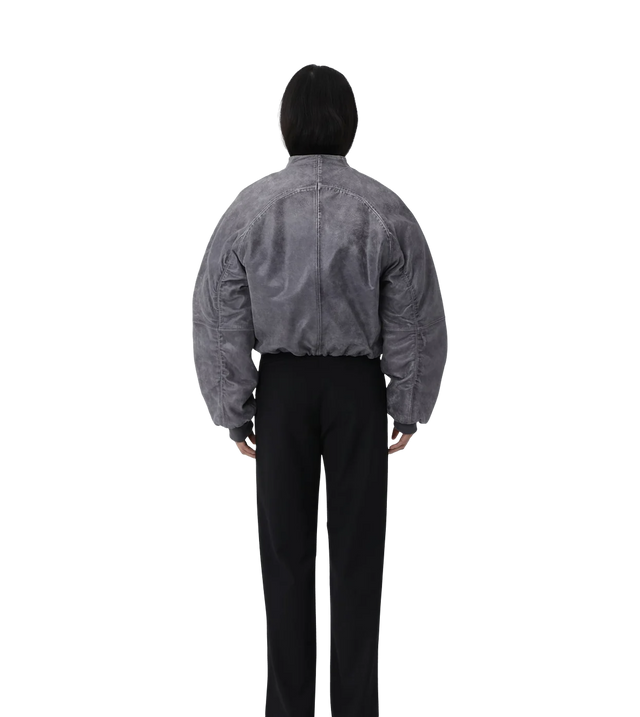 Ola Leather Bomber Jacket