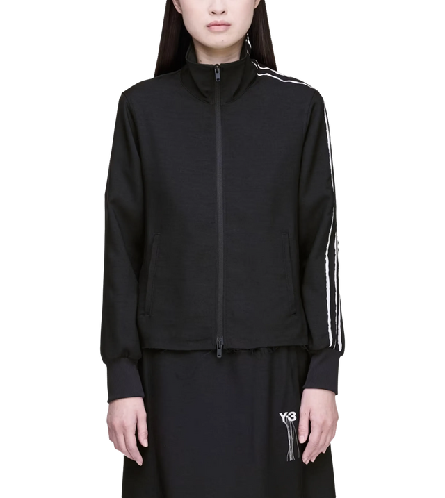 Reißverschluss-Sweatshirt mit Streifendetail