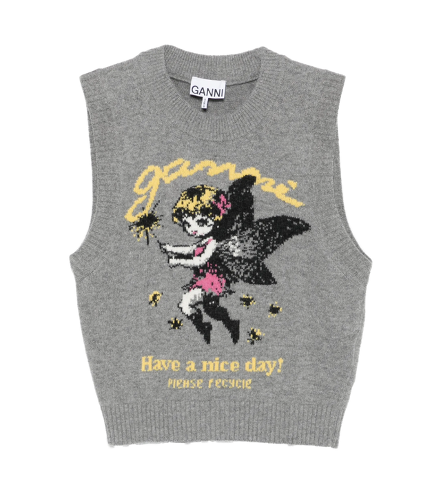 Pullunder mit grafischem Print