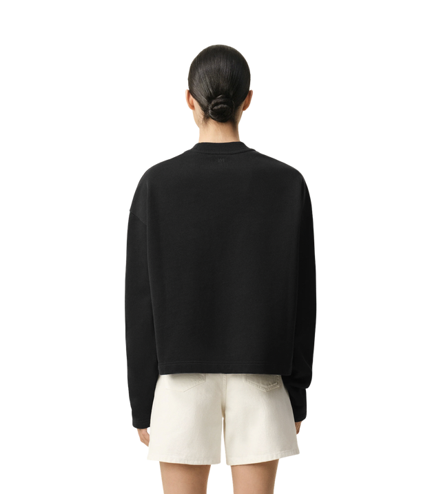 Gekürztes Ami de Coeur Sweatshirt aus Baumwollfleece