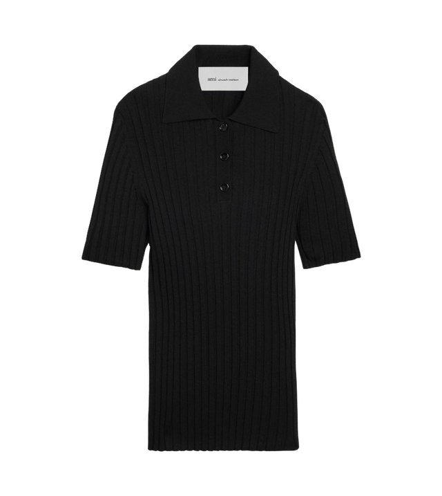 Polohemd aus leicht geripptem Viskosestrick