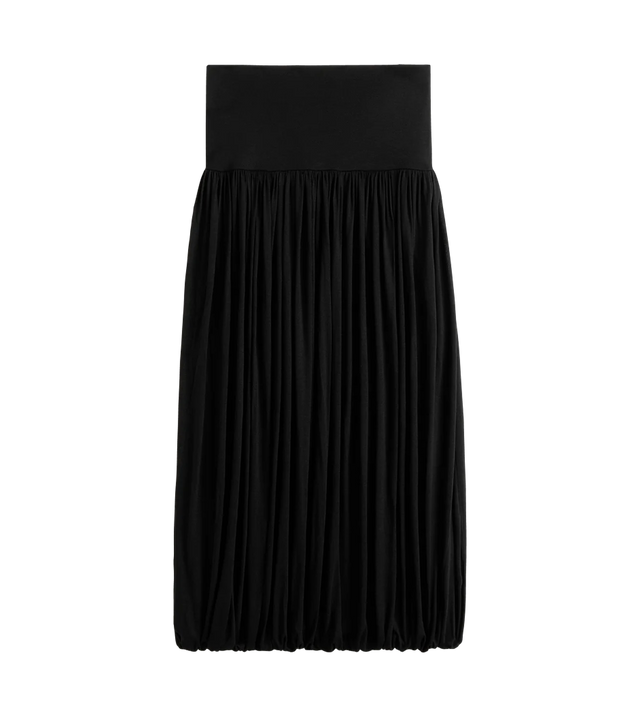 Weich geraffter Rock in Schwarz