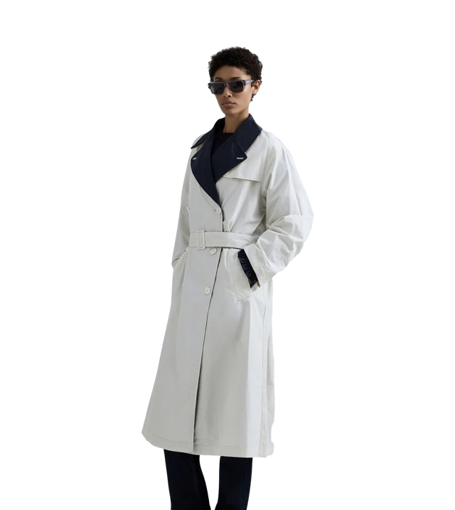 lange Wendejacke im Trenchcoat-Stil
