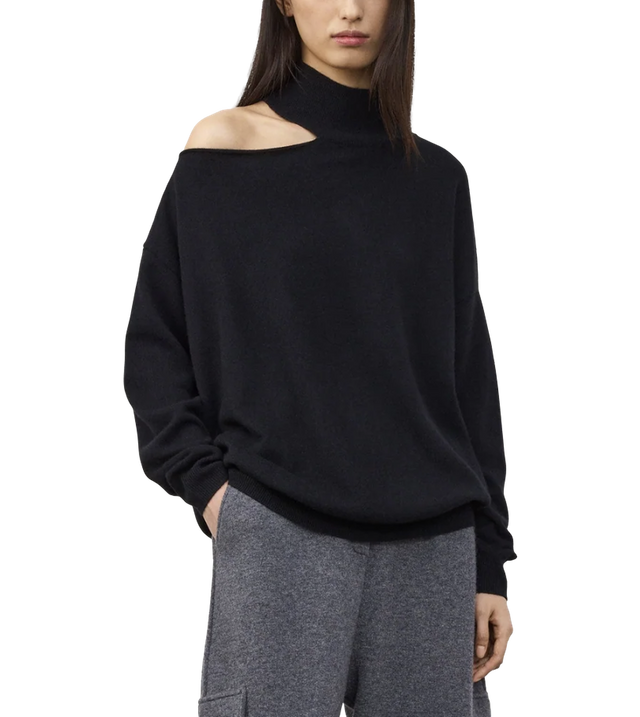 Alvia Cashmere-Pullover mit asymmetrischem Schulterdetail