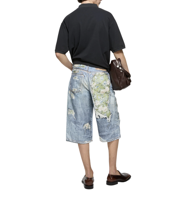 Trompe-l’œil denim Shorts