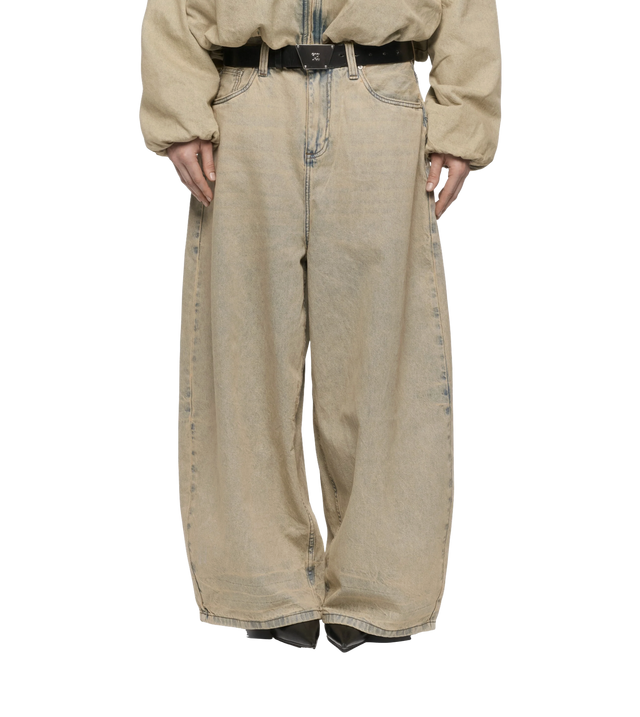 Sand Washed Balloon Denim Hose