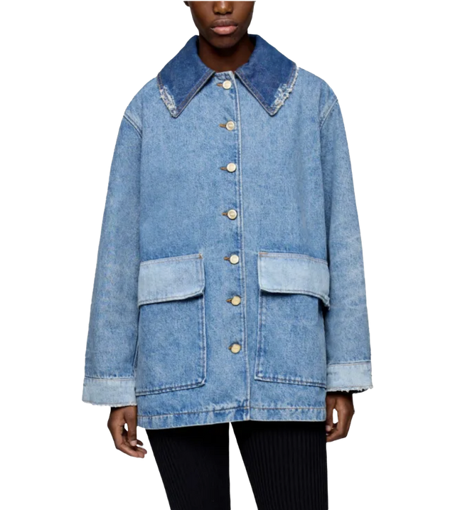 Jeansjacke im ausgewaschenen Vintage-Look