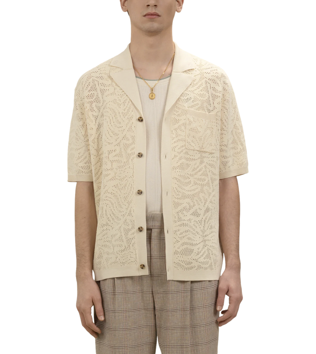 Strickhemd mit Lochmuster