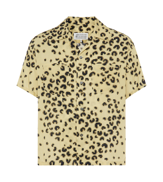 Hemd mit verpixeltem Leopardenprint