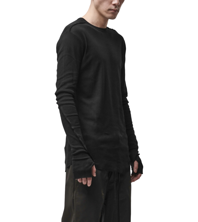 Langarmshirt mit Rundhalsausschnitt und Daumenlöchern