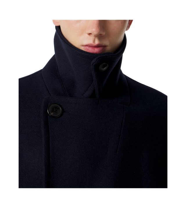 Zweireihige Jacke aus einem Wollgemisch