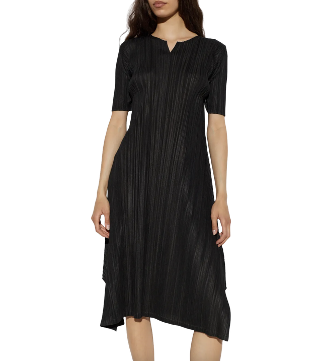 Asymmetrisches V-neck Kleid