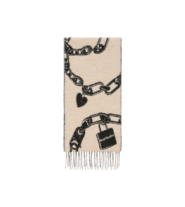 Fransen-Schal aus Wolle