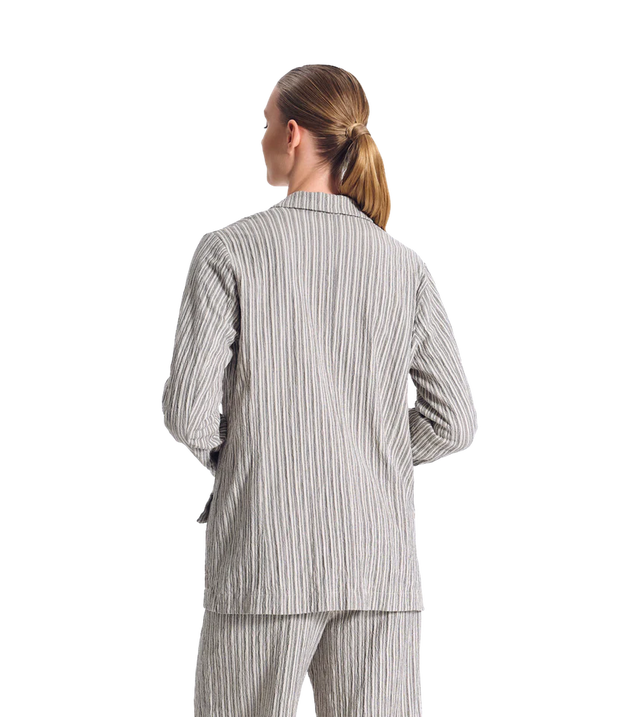 Blazer mit gaufriertem Streifenmuster