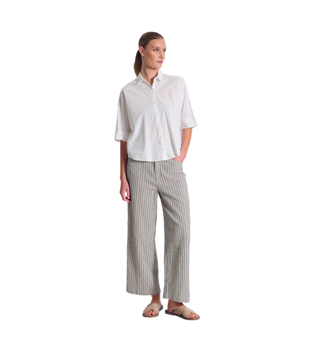 Oversize-Bluse aus Stretch-Popeline