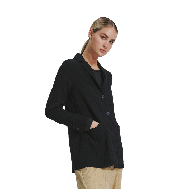 Strukturierter Blazer mit aufgesetzten Taschen