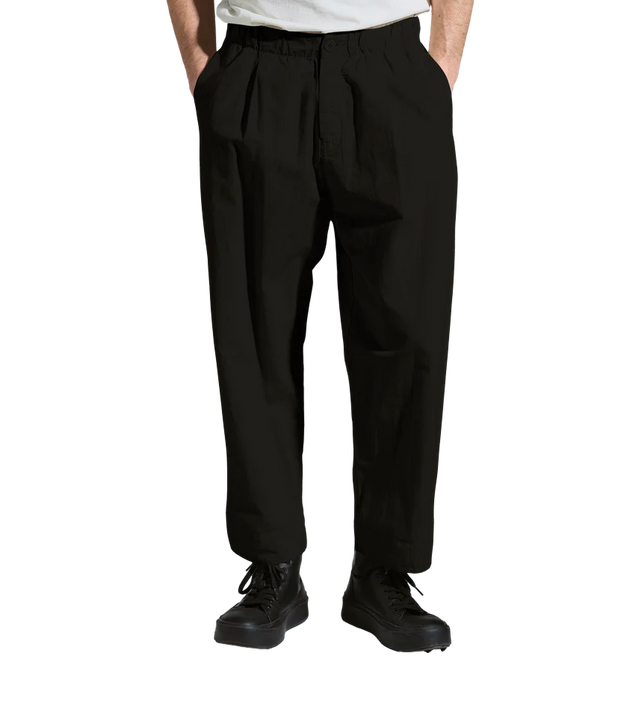 Oversize-Cropped-Hose aus Baumwoll-Leinen