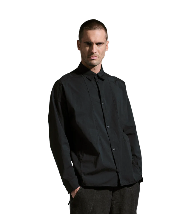 Oversize-Hemd aus Stretch-Popeline