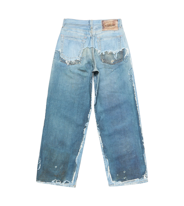 1981 Jeans mit Trompe-l’œil-Print