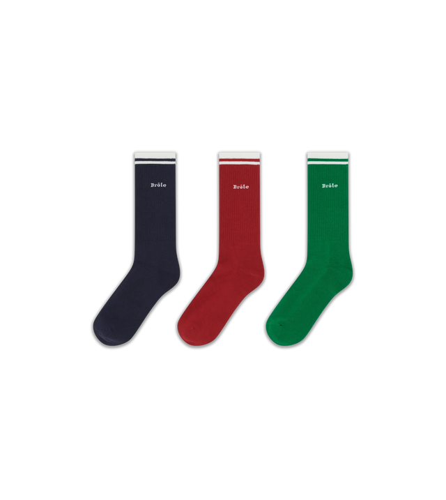 Mehrfarbige Socken mit Logo