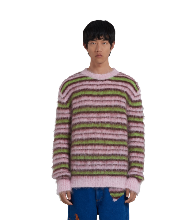 Gestreifter Mohair Pullover