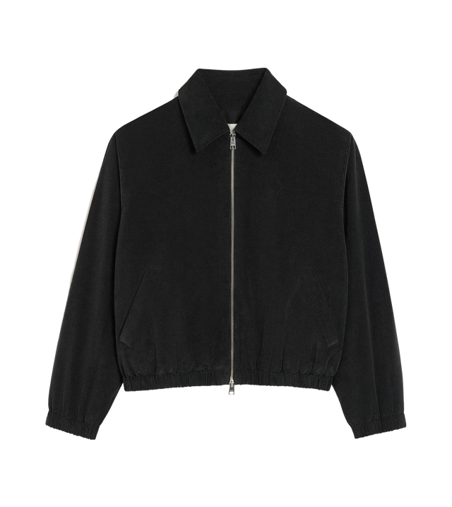 Gepolsterte Jacke mit Reißverschluss aus feinem Cordsamt
