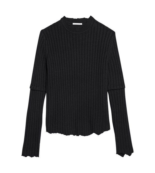 Gerippter Pullover im Used-Look