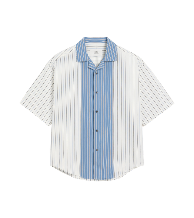 Short-sleeved shirt with cutaway collar