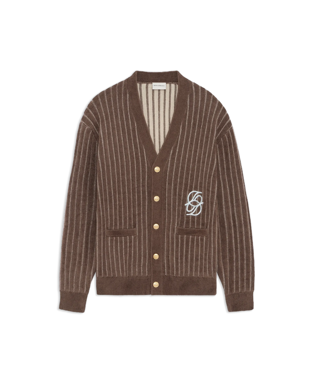 Gerippte Strickjacke
