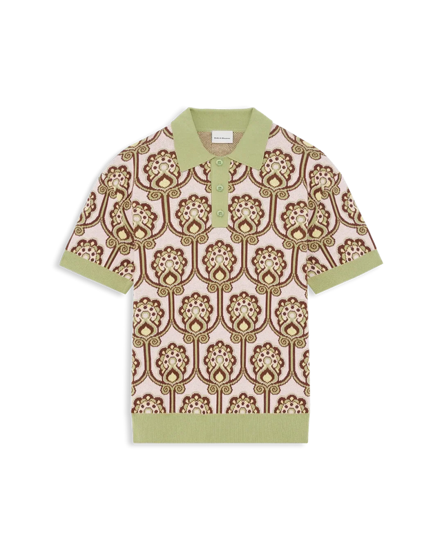 Polo Maille Tapisserie Florale