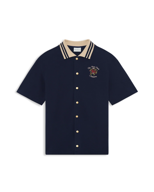 Chemise Piquée Slogan Rose