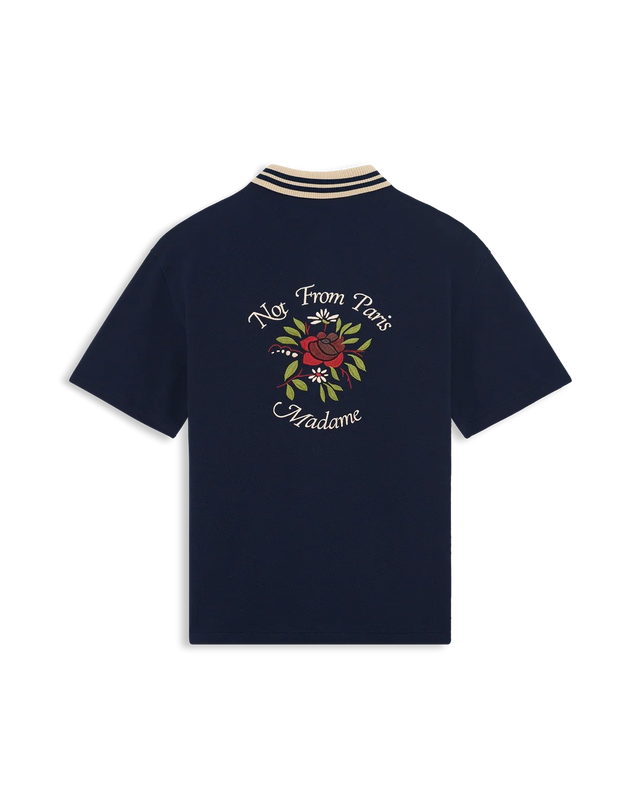 Chemise Piquée Slogan Rose