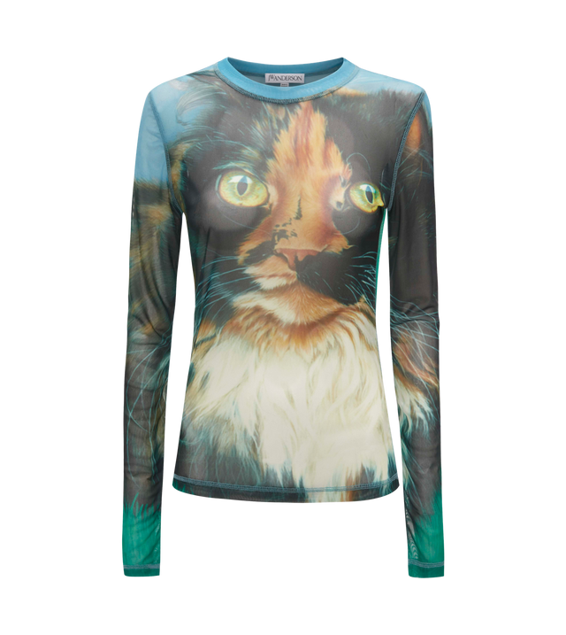 Langarmshirt mit Katzen-Print