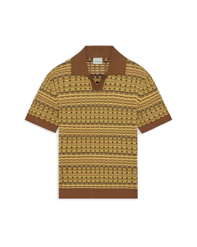 Coogie Strick-Poloshirt mit offenem Kragen