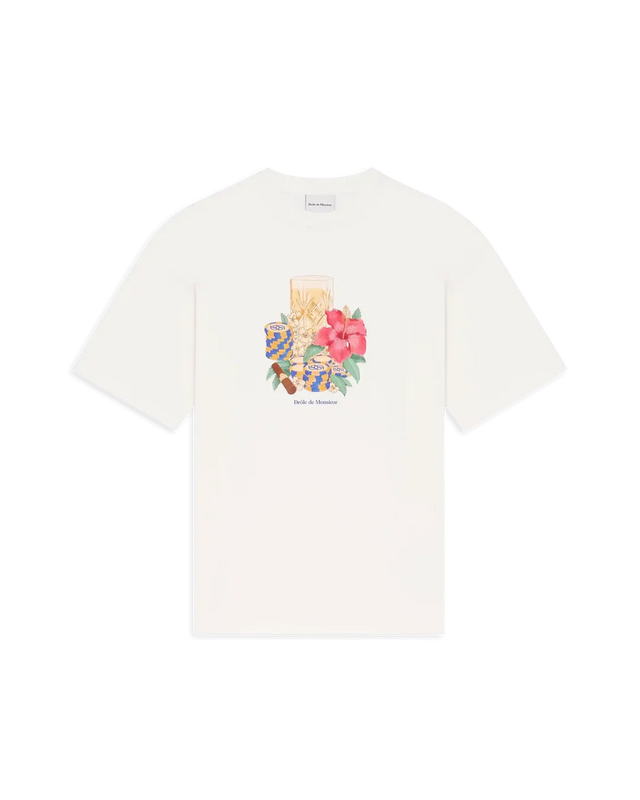 Hibiscus Club T-Shirt mit Grafikdruck