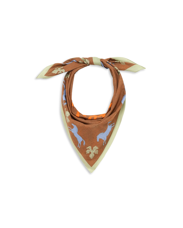 Horse Monogram Bandana aus Baumwolle