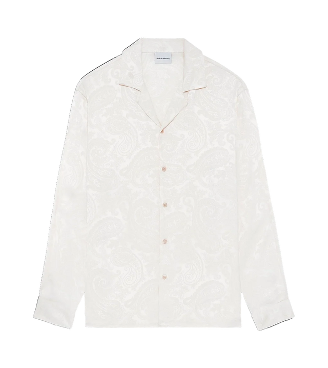 Langärmeliges Hemd mit Jacquard-Paisleyprint