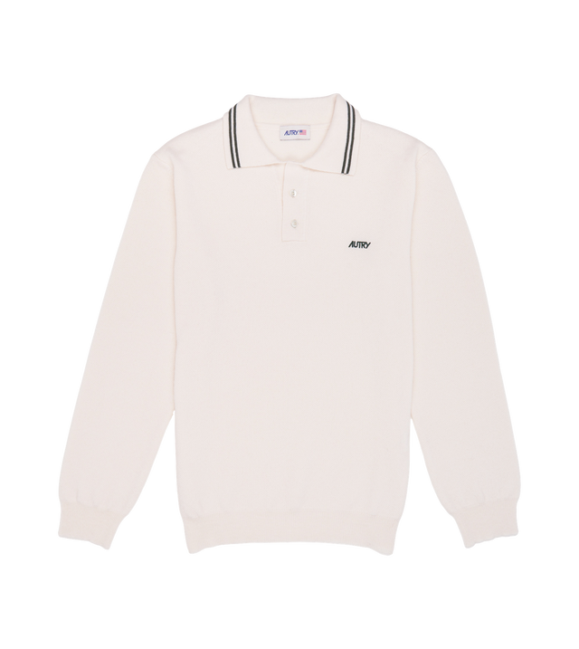 Polo Langarmshirt mit Logo-Stick