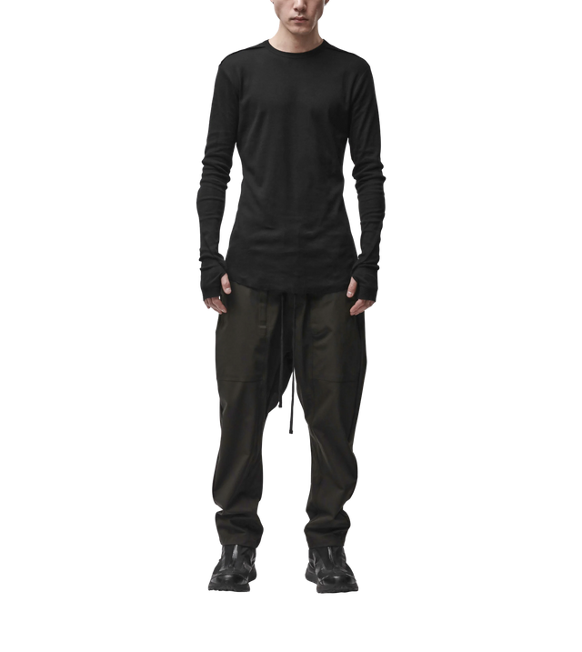 Langarmshirt mit Rundhalsausschnitt und Daumenlöchern