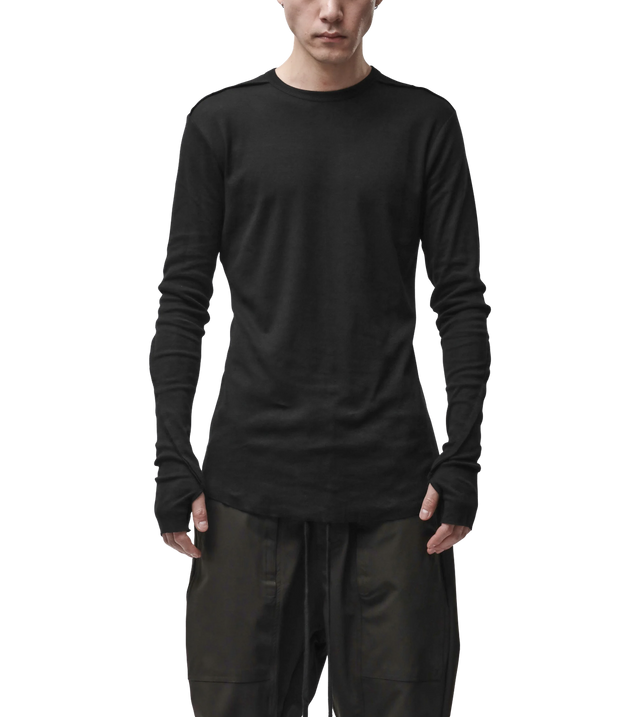 Langarmshirt mit Rundhalsausschnitt und Daumenlöchern
