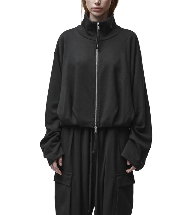 Sweatjacke mit Stehkragen und Zweiwege-Reißverschluss